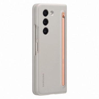 2w1 Etui silikonowe do Galaxy Z Fold 5 + rysik Slim Case beżowe