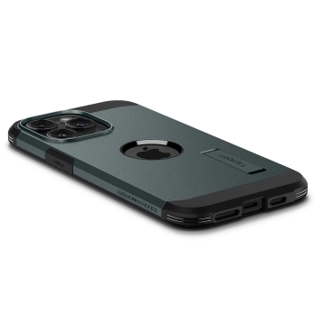 Etui Tough Armor MagSafe z podstawką na iPhone 15 Pro zielone