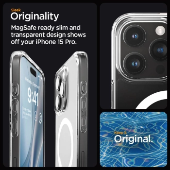 Etui Ultra Hybrid Mag z MagSafe na iPhone 15 Pro przezroczyste