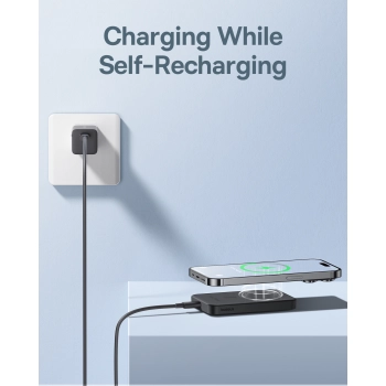 Mini powerbank 5000mAh 20W + kabel USB-C 20V / 3A czarny
