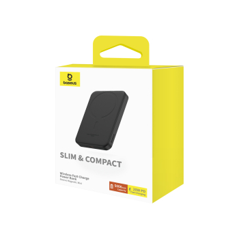 Mini powerbank 5000mAh 20W + kabel USB-C 20V / 3A czarny