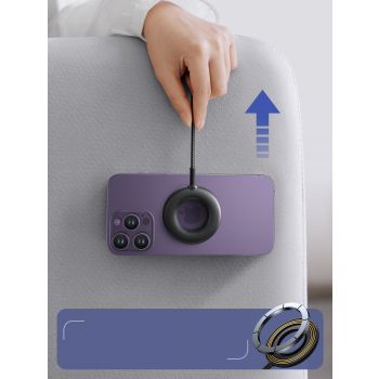 Bezprzewodowa ładowarka magnetyczna 15W z kablem USB / USB-C czarna