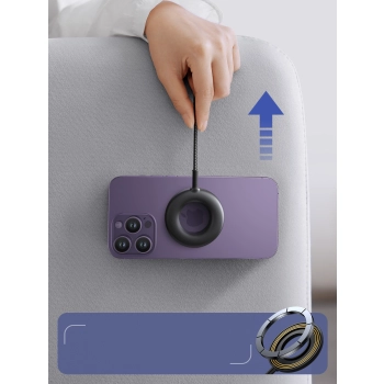 Bezprzewodowa ładowarka magnetyczna 15W z kablem USB / USB-C czarna