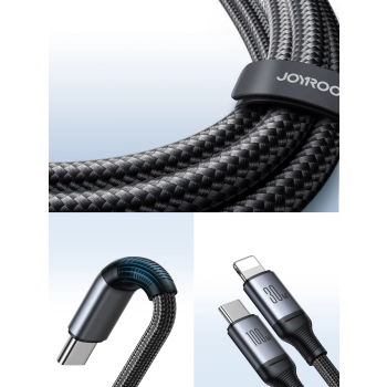 2w1 Kabel przewód Speedy Series USB-C - USB-C / iPhone Lightning 100W 1.5m czarny