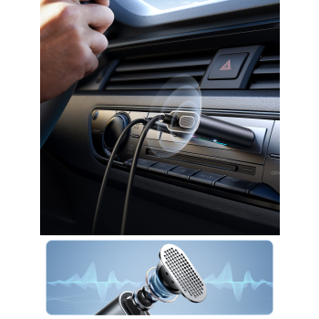 Samochodowy bezprzewodowy odbiornik nadajnik Audio USB AUX TF Card JR-CB7 szary