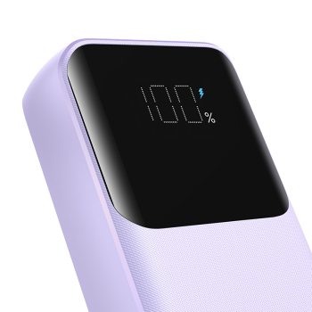 Mini powerbank 20000mAh z wbudowanymi kablami JR-PBC07 30W jasno fioletowy