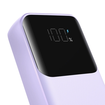 Mini powerbank 20000mAh z wbudowanymi kablami JR-PBC07 30W jasno fioletowy