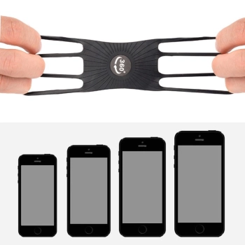 Uchwyt na telefon do 6'' na nadgarstek opaska sportowa do biegania pracy czarny