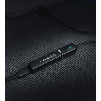 Transmiter Bluetooth 5.0 bezprzewodowy adapter audio 3.5 mm mini jack czarny