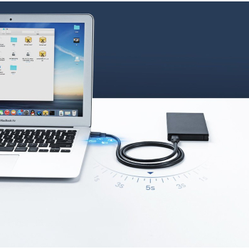 Kabel przewód USB - USB 2.0 1m czarny