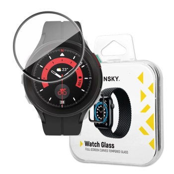 Szkło hartowane 9H z ramką na cały ekran do Samsung Galaxy Watch 5 Pro 45mm