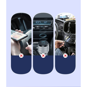 Odbiornik dźwięku adapter audio Bluetooth 5.3 kabel USB AUX jack czarny