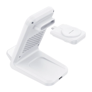 4w1 Stacja ładująca ładowarka indukcyjna Choetech T608 15W biała