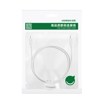 Kabel przewód USB-C PD QC 100W 5A 480Mb/s 1m biały