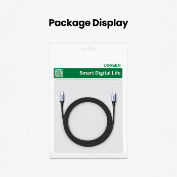 Kabel przewód USB-C PD w oplocie 240W 5A 480Mb/s 1m czarno szary