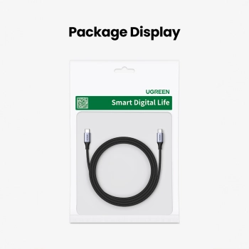 Kabel przewód USB-C PD w oplocie 240W 5A 480Mb/s 1m czarno szary