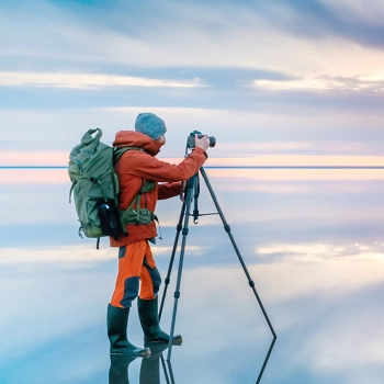 Profesjonalny statyw do smartfonów i aparatów fotograficznych 175 cm czarno-szary