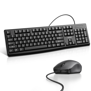 ZESTAW Klawiatura 104 i myszka przewodowa USB czarna