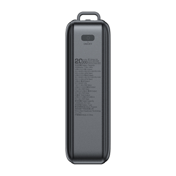 Powerbank 20000mAh M4 PD 67W z wbudowanym kablem USB-C czarny