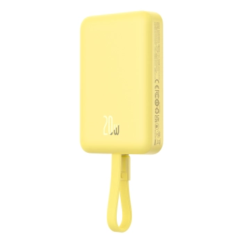 Mini Powerbank MagSafe 10000mAh 20W z kablem Lightning do iPhone 0.3m żółty
