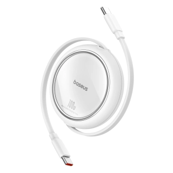 Kabel przewód wysuwany zwijany USB-C 100W Free2Draw Mini 1m biały