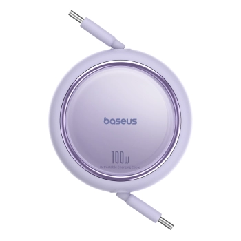 Kabel przewód wysuwany zwijany USB-C 100W Free2Draw Mini 1m fioletowy