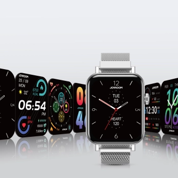 Smartwatch obraz w jakości HD z funkcją odbierania połączeń JR-FT5 IP68 srebrny