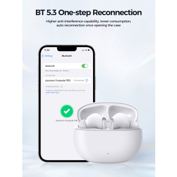 Słuchawki bezprzewodowe TWS Funpods Series JR-FB3 Bluetooth 5.3 białe