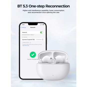 Słuchawki bezprzewodowe TWS Funpods Series JR-FB3 Bluetooth 5.3 białe