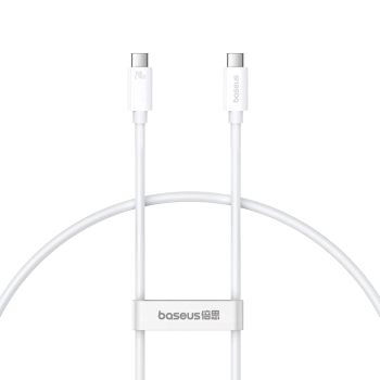 Kabel przewód USB-C - USB-C 240W PD 8K 60Hz 40Gb/s 1m biały