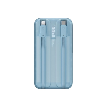 Powerbank z wyświetlaczem 10000mAh 22.5W Comet Series + kabel USB-A - USB-C 0.3m niebieski