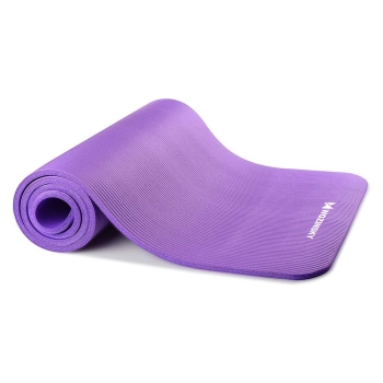 Mata gimnastyczna do ćwiczeń jogi fitnesu 181 x 63 x 0.9cm purpurowa
