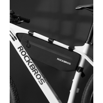 Wodoodporna torba rowerowa mocowana na rzepy pod ramę 3L czarna