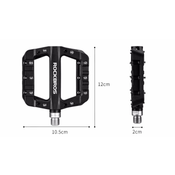 Zestaw pedałów rowerowych MTB atntypoślizgowe nylon i stal czarny