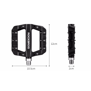 Zestaw pedałów rowerowych MTB atntypoślizgowe nylon i stal czarny