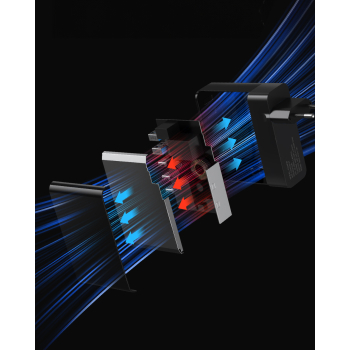 Ładowarka sieciowa 100-240V GaN 140W 3x USB-C / 2x USB-A czarna