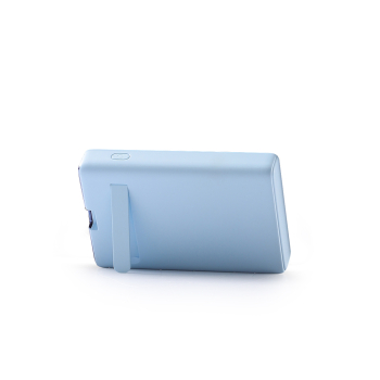 Powerbank magnetyczny 10000mAh 20W z podstawką + kabel Lightning - USB-C niebieski