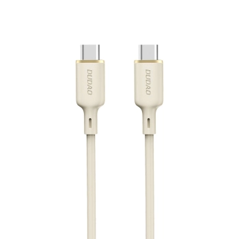 Kabel przewód wzmacniany SR USB-C - USB-C 100W 1m beżowy