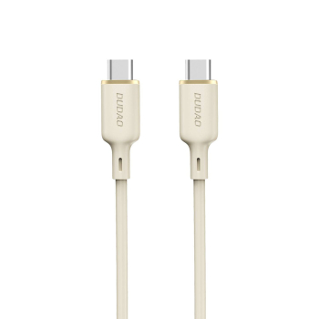 Kabel przewód wzmacniany SR USB-C - USB-C 100W 2m beżowy