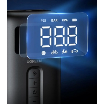 Kompresor powietrza 150PSI 10bar z akumulatorem i latarką LED czarny