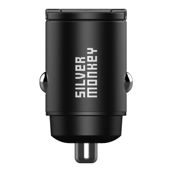 Ładowarka samochodowa do gniazdka zapalniczki 30W 1x USB-C PD 1xUSB-A QC czarna