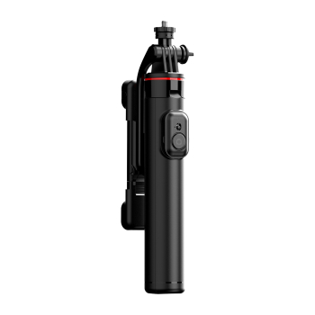 Selfie stick teleskopowy z pilotem + 2x lampka LED stojak tripod na telefon 1.3m - czarny