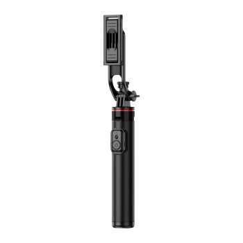 Selfie stick teleskopowy z pilotem stojak tripod na telefon 1.3m aluminium - czarny