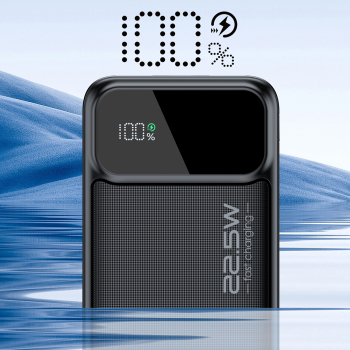 Powerbank 10000 mAh 22.5W PD USB-A USB-C - czarny