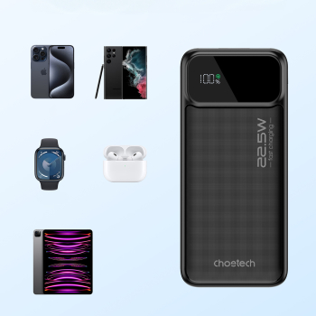 Powerbank 10000 mAh 22.5W PD USB-A USB-C - czarny