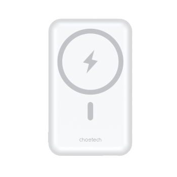Powerbank 10000 mAh 20W MagSafe USB-A USB-C funkcja podstawki - biały