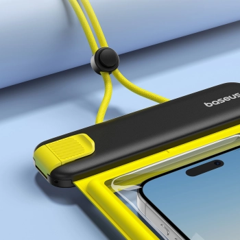 Etui wodoodporne do telefonu 7.2'' IPX8 Deep Dive 4 warstwy - czarno-żółte