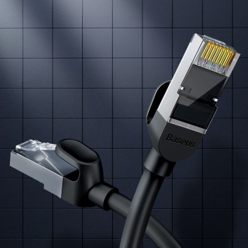 Kabel sieciowy RJ45 płaski High Speed Ethernet CAT6 3m - czarny