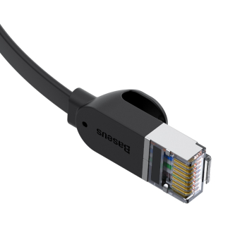 Kabel sieciowy RJ45 płaski High Speed Ethernet CAT6 3m - czarny