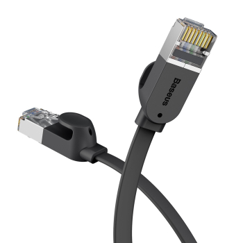 Kabel sieciowy RJ45 płaski High Speed Ethernet CAT6 3m - czarny